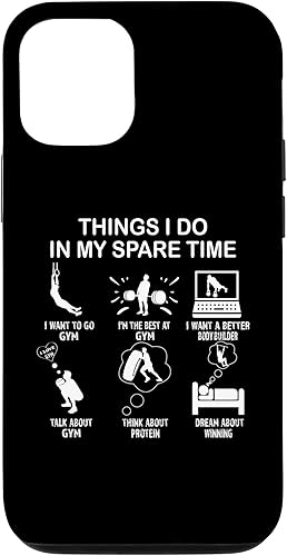 iPhone 14 Thing I Do in My Spare Time entusiasta del gimnasio, estuche para amantes del gimnasio