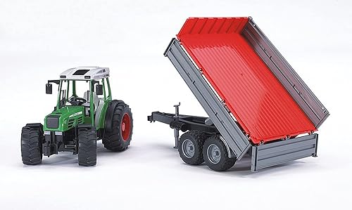 Miniatura 3 de Bruder 02104 Fendt 209 S Tractor de granja con remolque de punta