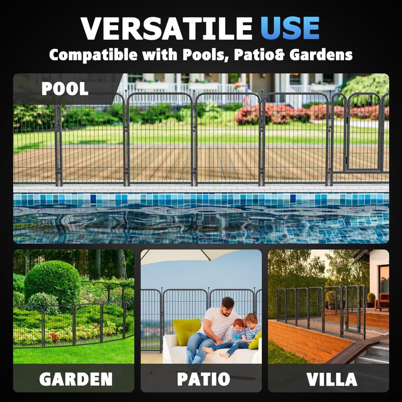 Cerca metálica para piscina 16 paneles 36.75ft x 40in miniatura 7