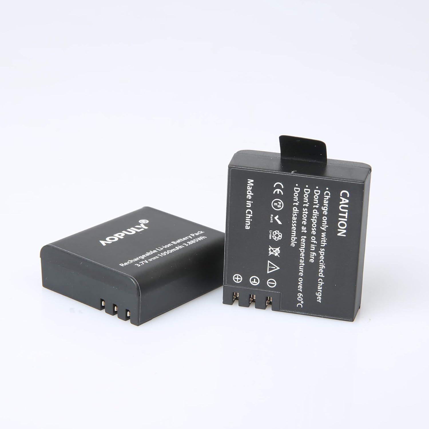 4-Pack PG1050 Rechargeable Action Camera Battery & LCD Dual Charger for 4k Action Camera AKASO EK7000, APEMAN, EKEN, Campark, SOOCOO, DBPOWER, Crosstour, FITFORT, DROGRACE