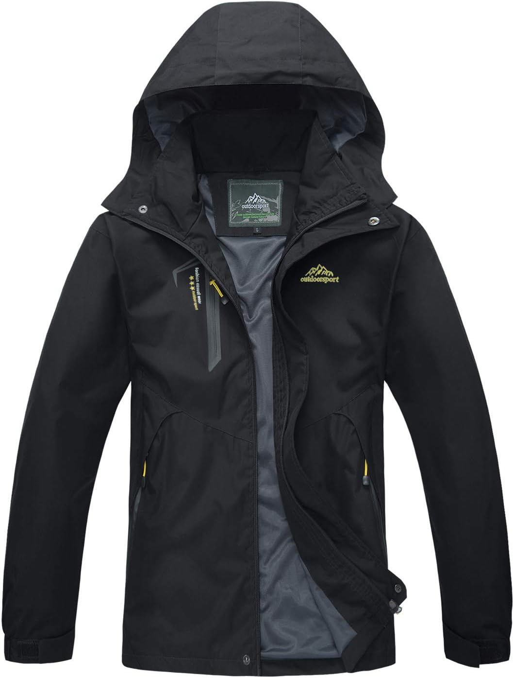TACVASEN Women's Water-Resistant Lightweight Sports Hiking Walking Jacket with Hood