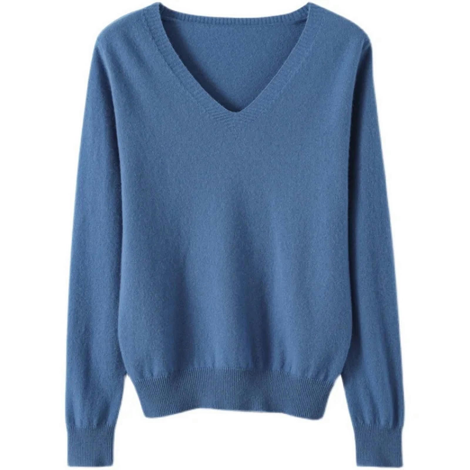 Sweter dla kobiet swetry damskie dekolt w serek solidne swetry swetry wiosna jesień damski sweter zima ciepła dzianina dół koszula