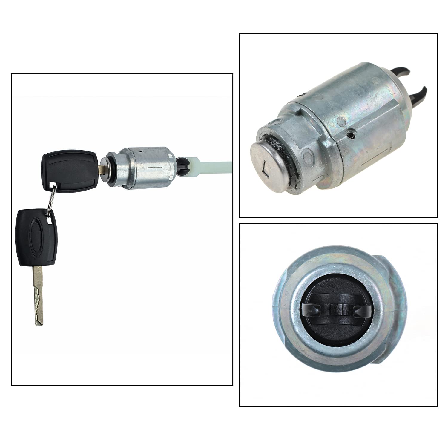 YAOPEI Loquet de verrouillage de capot pour Ford Focus MK2 C-MAX Kuga | Remplacement pour 1355231 1343577 4M5AA16B970AB 3M5116700BC 3M5116700AC 3M51-16700-BC 3M51-16700-AC