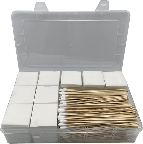 Miniatura 6 de Parches cuadrados de limpieza de pistolas de 2 x 2 pulgadas y hisopos de limpieza de bambú de 6 pulgadas de largo para kit de mantenimiento de