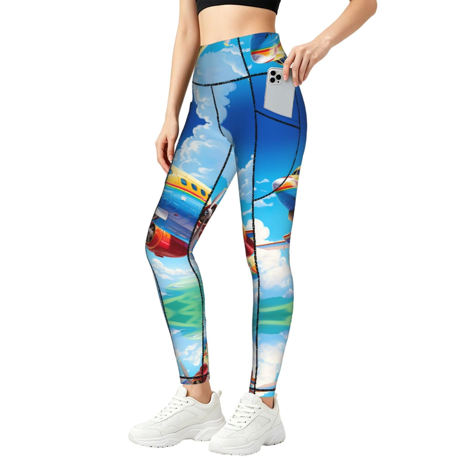 Ropa para clima activo con estos leggings de avión con bolsillos 8