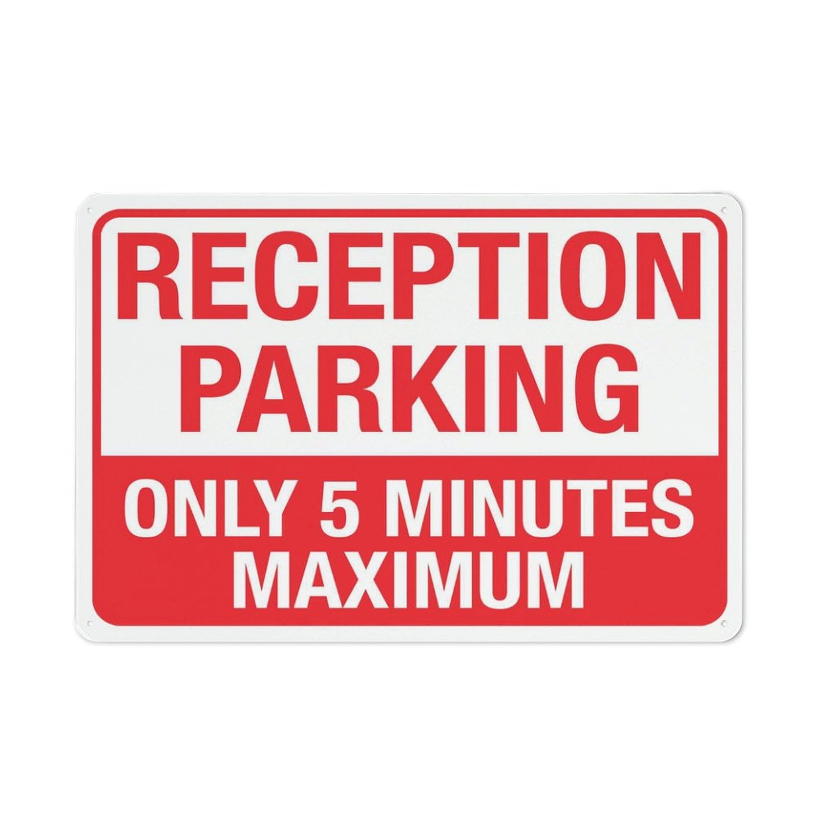 Reception Parking Only 5 Minutes Retro for Home Garage Farm Garden Bar Coffee Kitchen Wall Decor Tin Sign 8x12 Inch