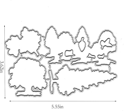 Miniatura 2 de Juego de sellos y troqueles para árbol de Navidad para hacer tarjetas, sellos transparentes y troqueles de corte de metal para álbumes de recortes,