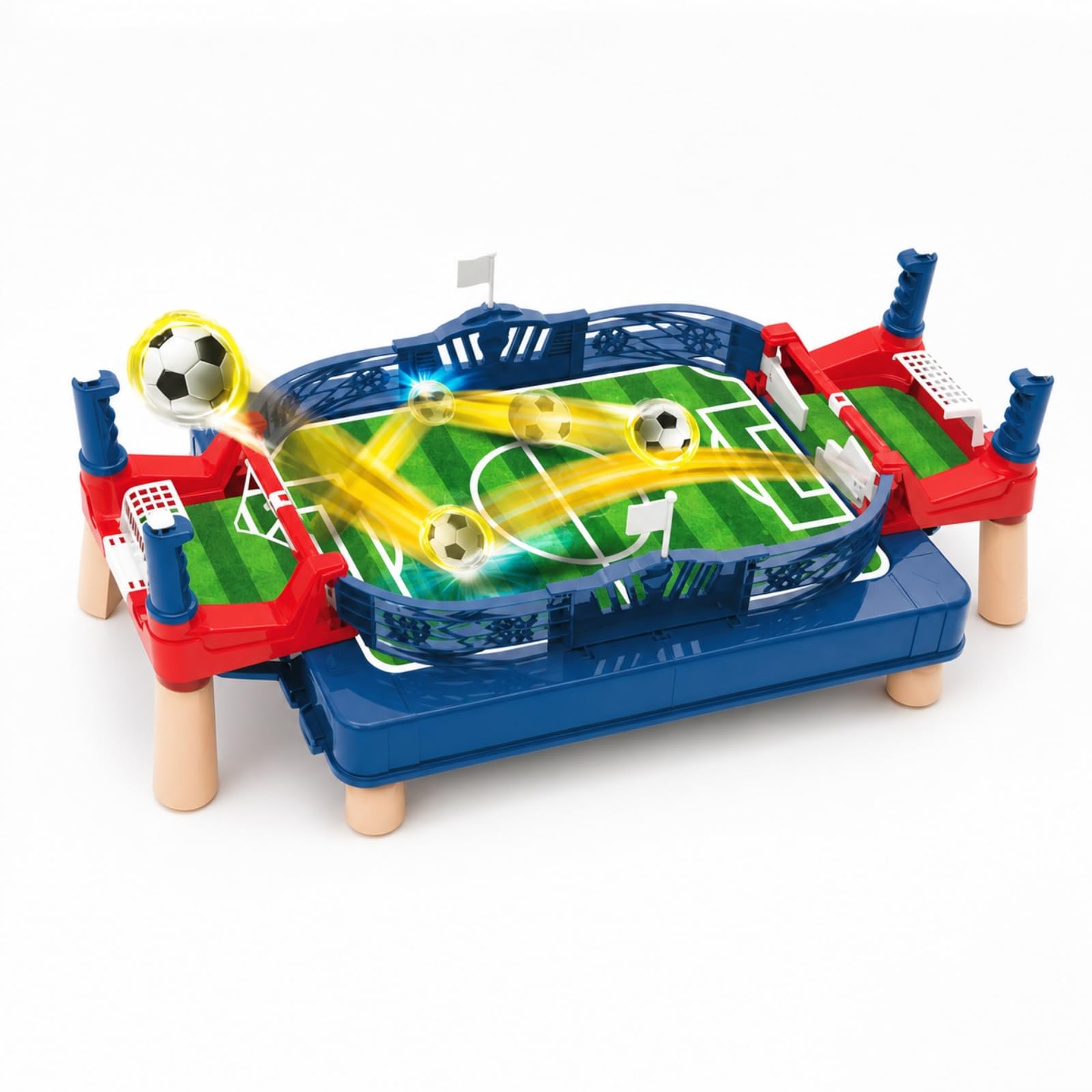 Baoblaze Gioco da Tavolo Calcio Portatile con Custodia da Regolabile per Bambini E Ragazzi Adatto per Intrattenimento Domestico E Feste