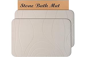 2 PK Super Absorbent Fast Drying Stone Bath Mat