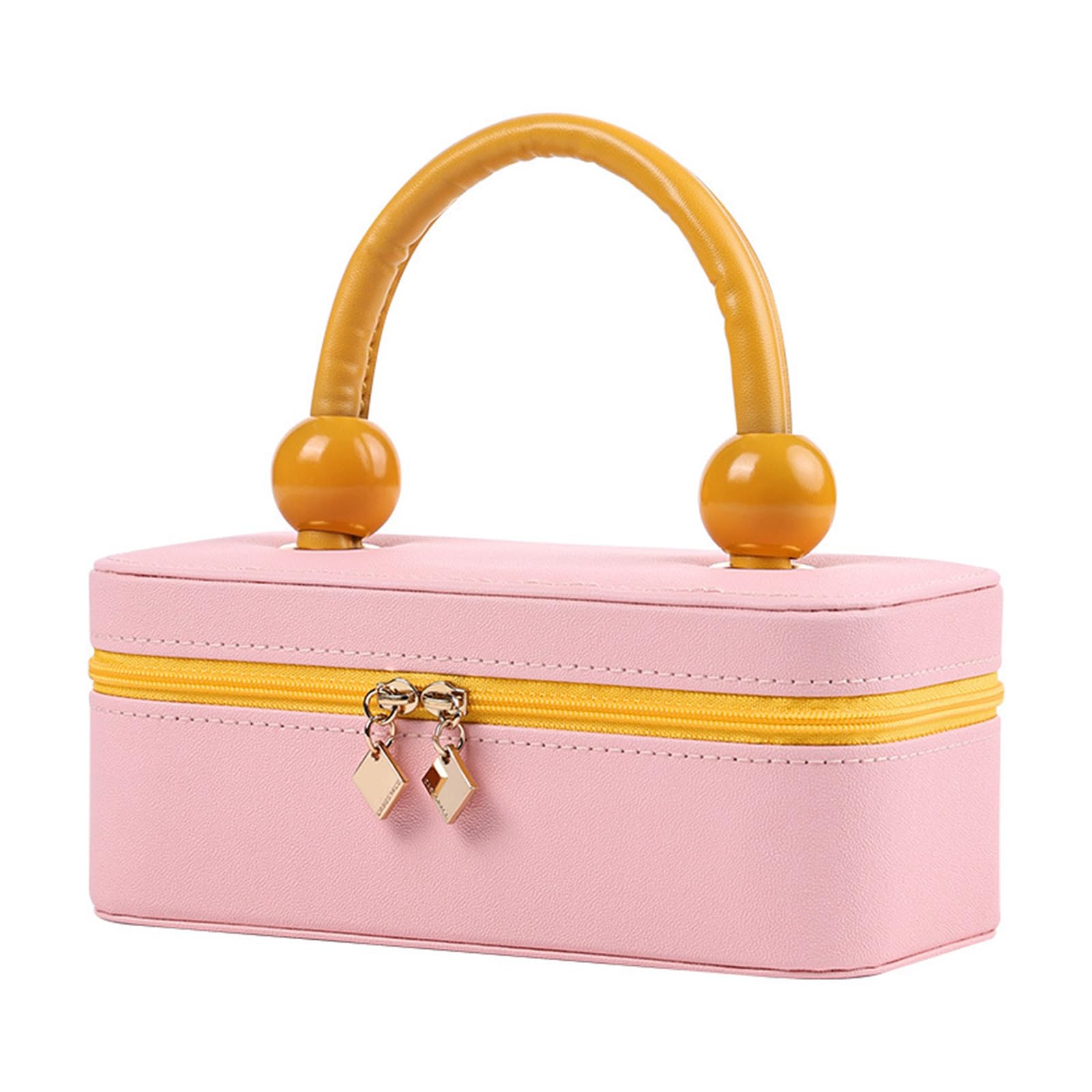 Mllepjdh Jewelry Storage Box with Multi Compartment PU Leather Jewellery Holder Women Rings Necklaces Earrings Container Scratch Resistants Jewelry Box