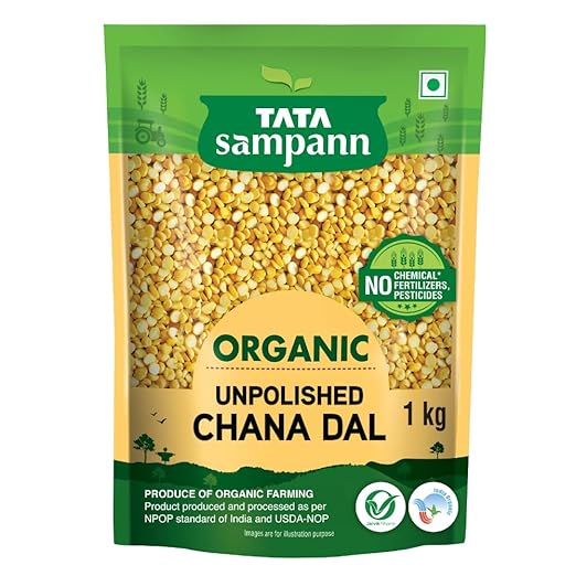 Tata Sampann Organic Chana Dal, 1kg
