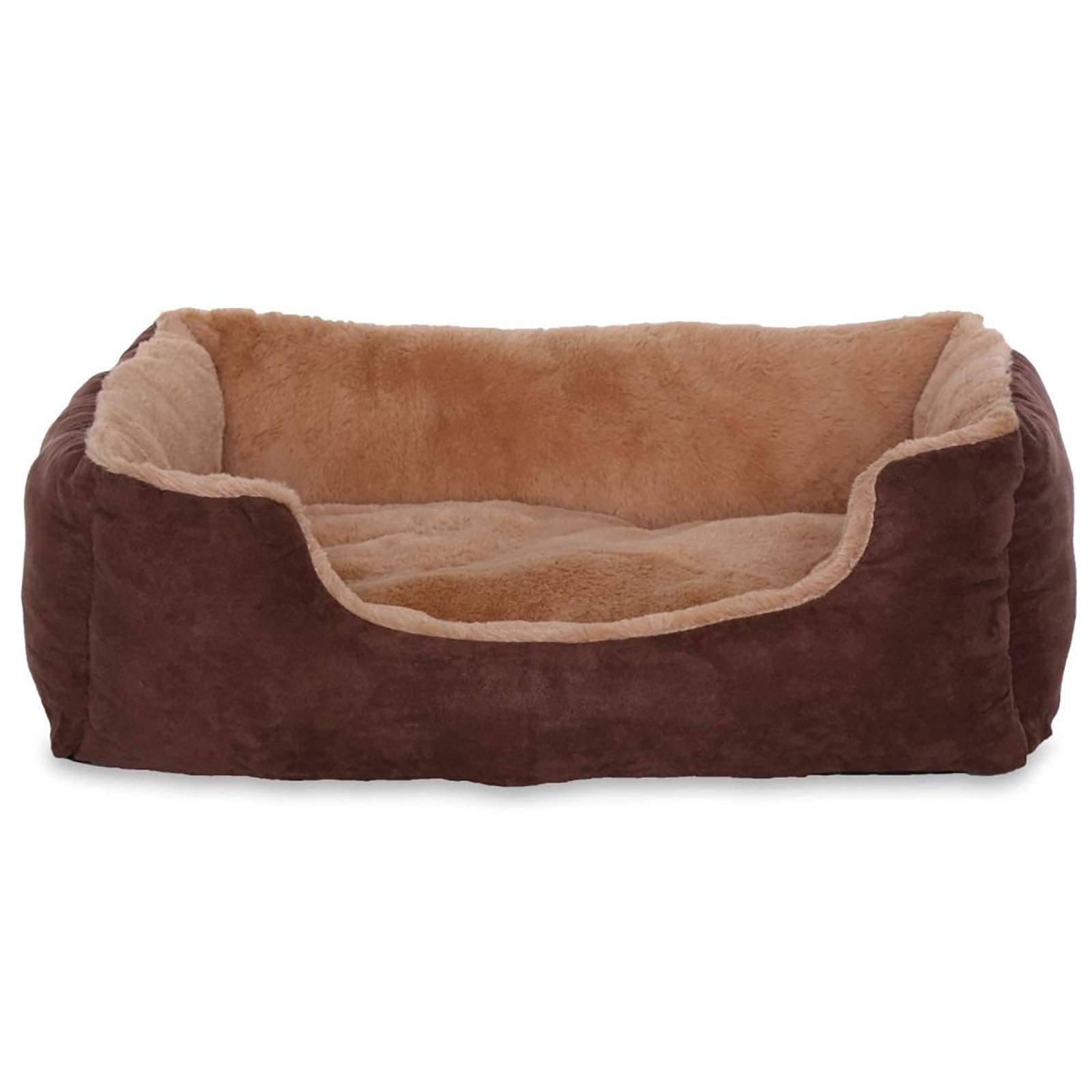 lionto Cama,cojín, cesta para perros, tamaño (M) 60x48 cm beige/marrón