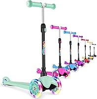Vista 1 de BELEEV Patinete A1 para niños de 2 a 6 años, 3 ruedas para niños y niñas, ruedas iluminadas, altura ajustable, inclinación para conducir, cubierta