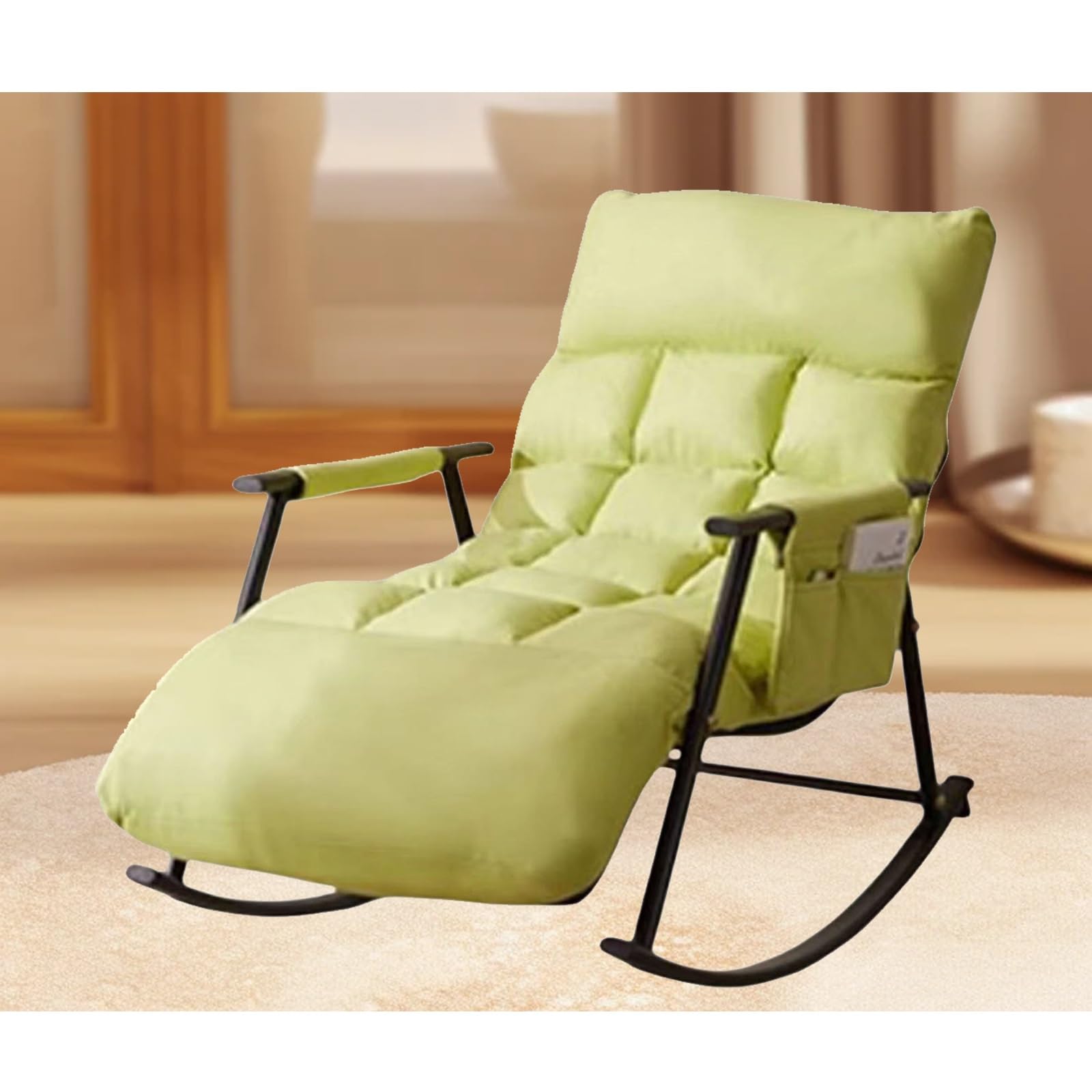 Tidyard Poltrona Relax Con Poggiapiedi In Velluto Verde Scuro - Design Moderno Con Braccioli, Perfetta Per Salotto, Camera Da Letto E TV
