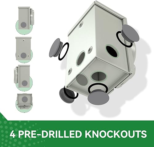 Miniatura 2 de Caja de entrada de generador de 30 amperios preperforada y cable de extensión RV de 30 amperios, kit combinado impermeable de 15 pies, cable de