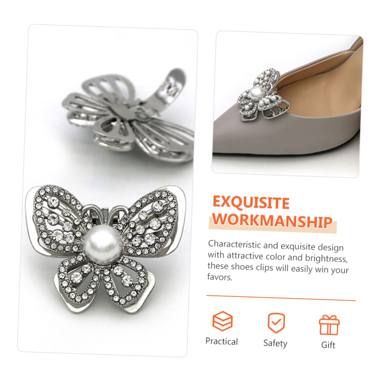 fibbia di strass hair charms hair jewelry scarpe sposa Nozze clip per cardigan gioielli per scarpe con strass da sposa gioielli con fermagli per scarpe da sposa lega Silver
