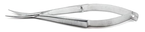 Miniatura 2 de Castroviejo - Tijeras curvadas afiladas/afiladas de 4.5 pulgadas, micro acero inoxidable Premium Instruments
