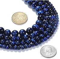 Vista 15 de 8mm Natural Larimar Gemstone Round Loose Beads Crystal Stone Bracelet Necklace Accessories Crafts for Jewelry Making DIY,1 Strand 15