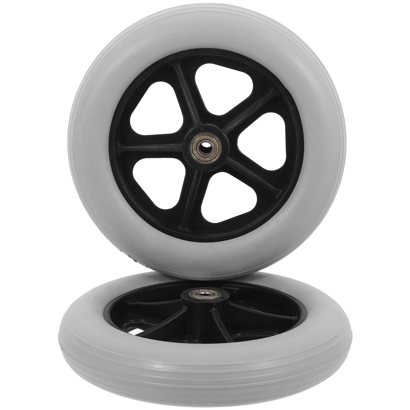 Luxshiny 2 Piezas Ruedas Delanteras para Andadores y Carritos de Compras, 8 Pulgadas, Diseño Sólido de Pvc, Resistentes y Giratorias para Movilidad