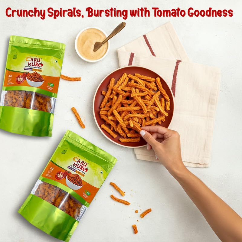 RASA FRESH N BEST ; PACKED FRESH AND BEST Tomato Murukku | Crispy & Spicy South Indian Chakli | Authentic Kerala Snack | Tangy Tea Time Crunch | Vegan, Fresh, Healthy Anytime Snacks (40g Pack) - Image 5 thumbnail
