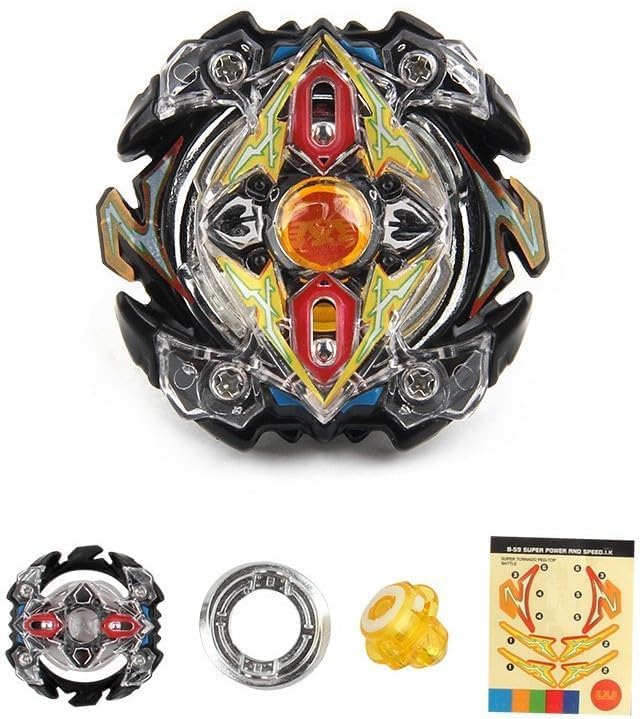 Image of Bestie toys Battle Top Metal Fusion Clash of Speed Top with 2 Blades&2 String Launchers (B59 + B-67 Randoom Booster)