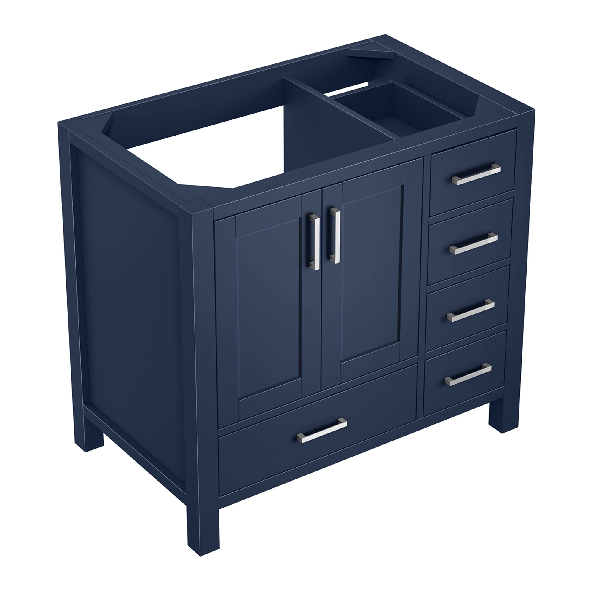 Amazon.com: Lexora Jacques 36 in. W x 22 in. D Left Offset Navy
