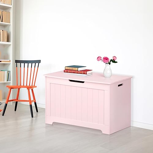 Miniatura 2 de JungleA Banco de almacenamiento de madera de 30 pulgadas, baúl de almacenamiento grande, caja de almacenamiento de espacio otomano, asiento