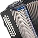 Hohner Corona II G/C/F Accordion - Pearl Dark Blue Bundle with Case, Gig Bag, Straps, and Austin Bazaar Polishing Cloth