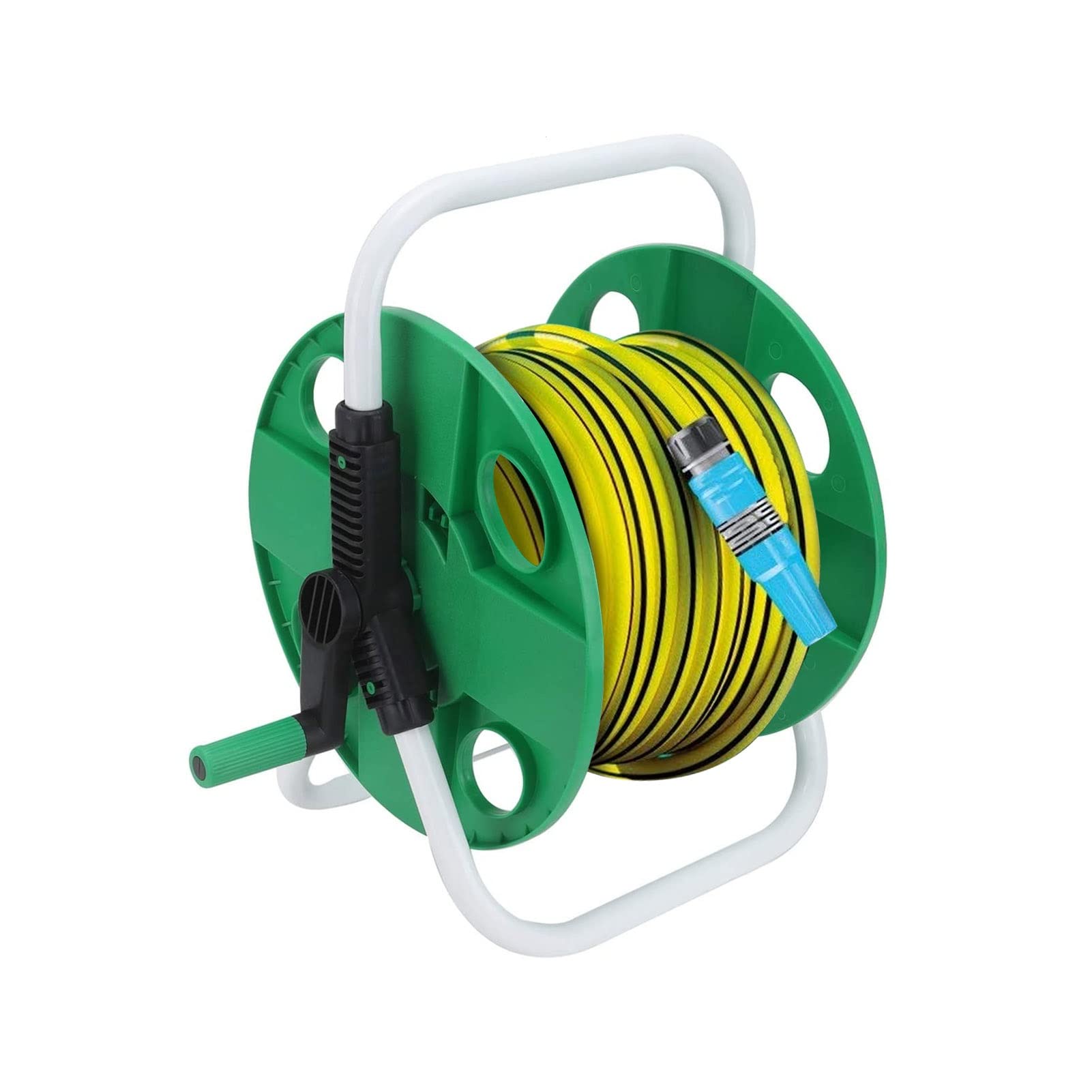 Trintion Hose Reel 45m Pipe Reel Holder Hose Pipe Reel Portable Water Pipe Free Standing for Garden