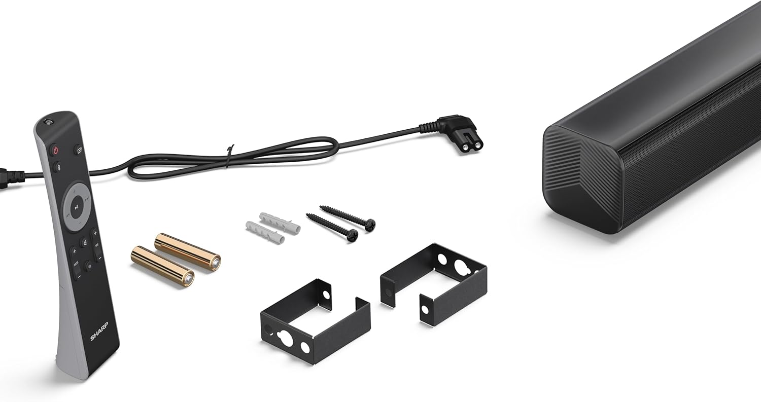 SHARP HT-SB145 Soundbar package contents