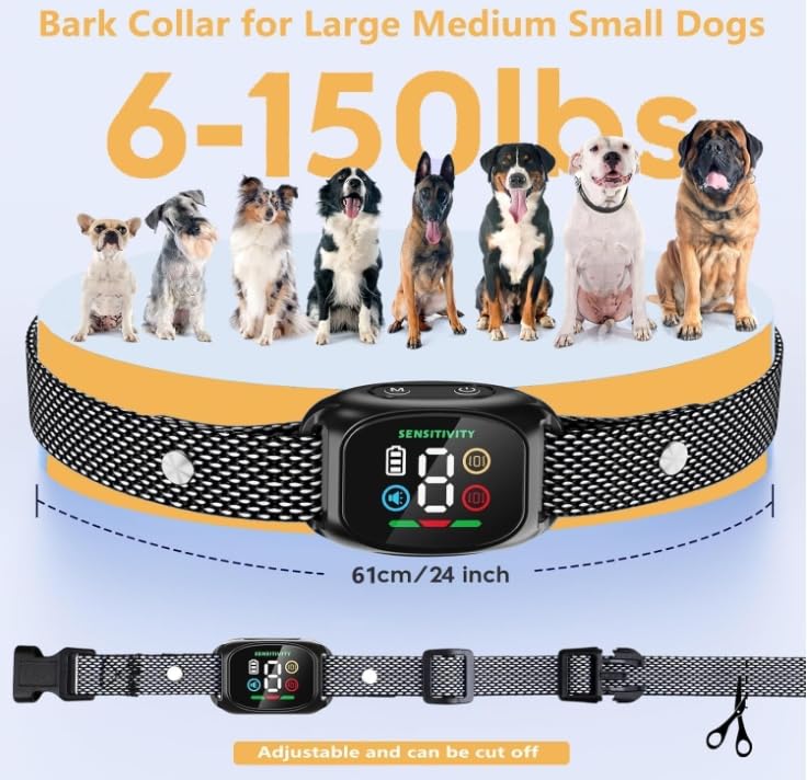 Barkey - Tierfreundliches Halsband Puppery (Schwarz)
