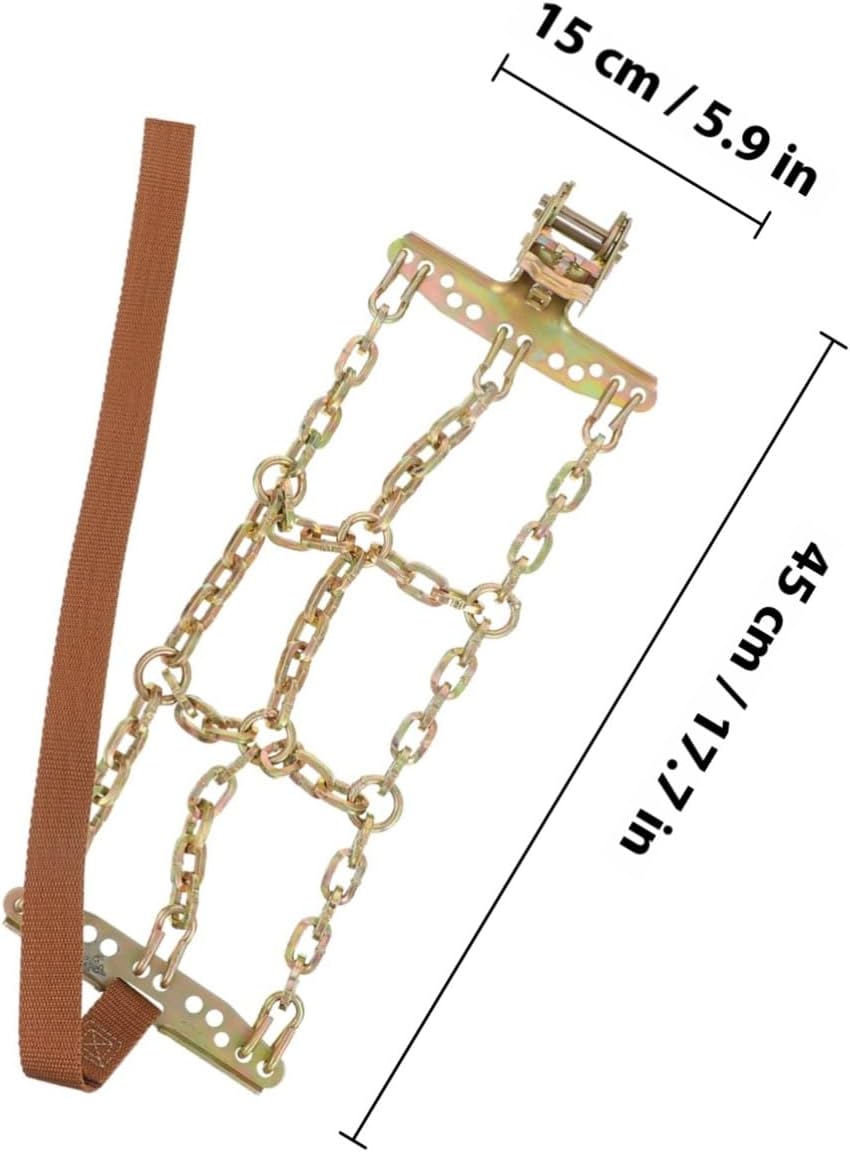 Car Anti-skid Chain with Practical Design Easy Installation No Jack Needed Enhanced Traction for Side Sliding Prevention Suitable for Suv and Passenger Vehicles