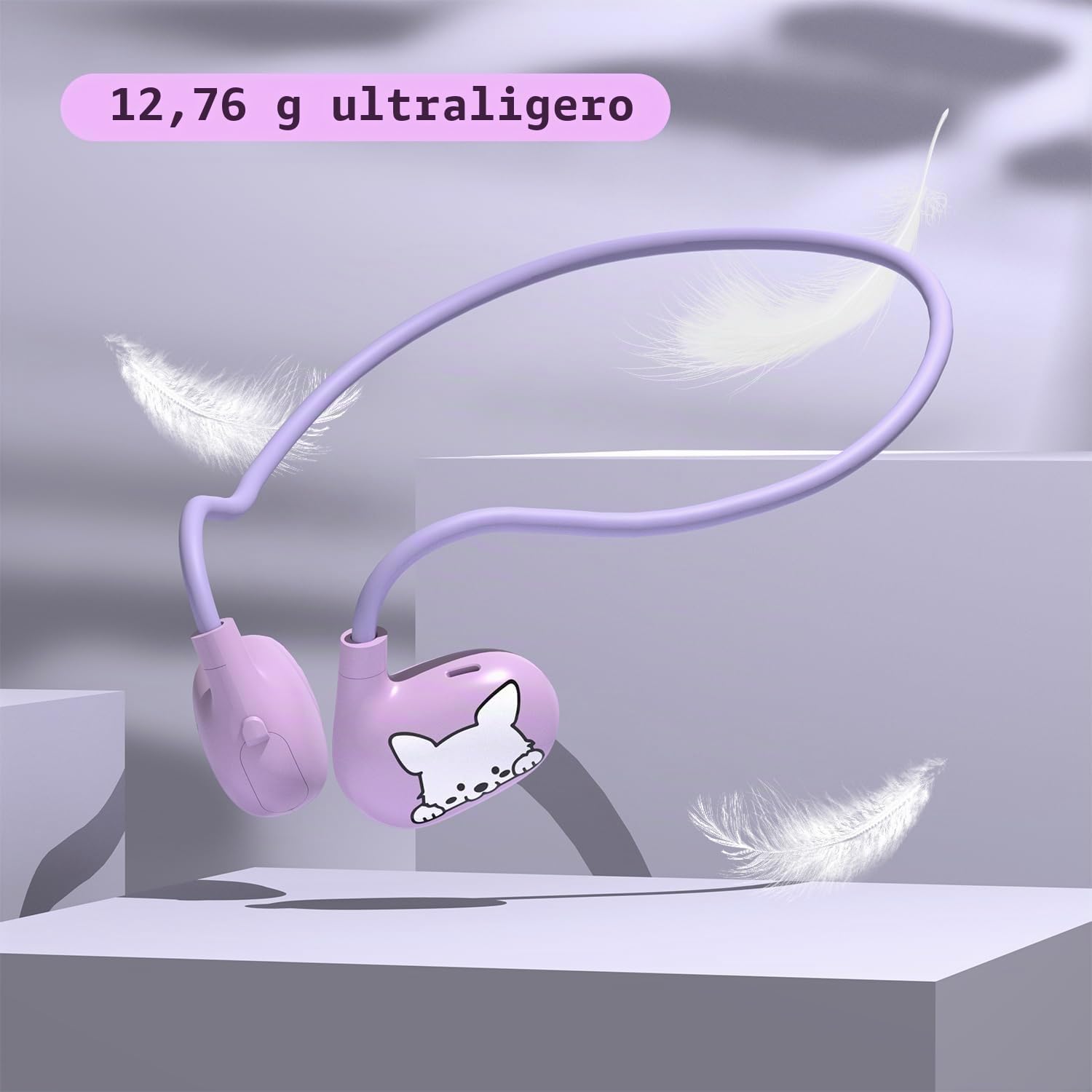 Auriculares para niños, LK15 Auriculares Bluetooth de oreja abierta con conducción de aire, ultraligeros, limitación de volumen de 85 dB, auriculares inalámbricos para niños, adolescentes, niños