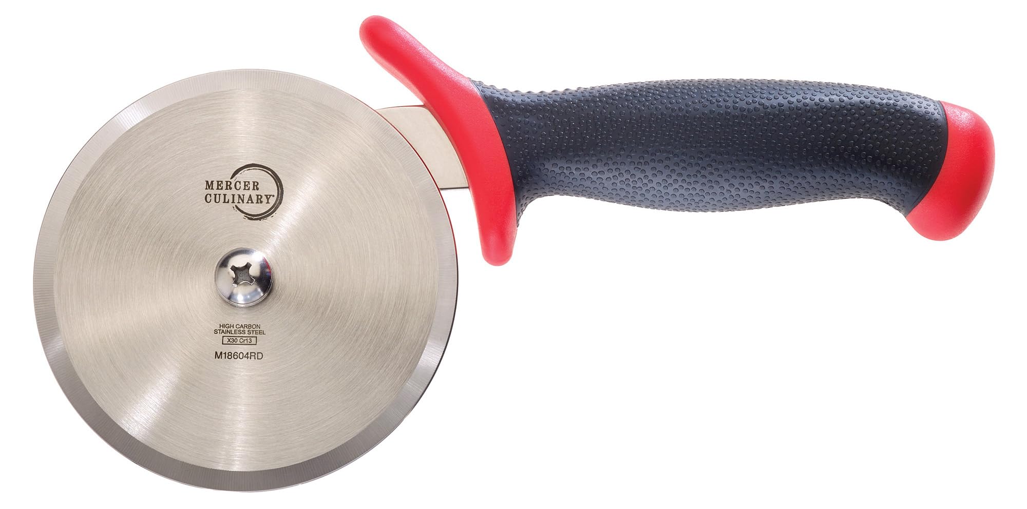 Mercer Culinary Red / 4 Inch Pizza Cutter with Red Handle / 1 Pizza Cutters