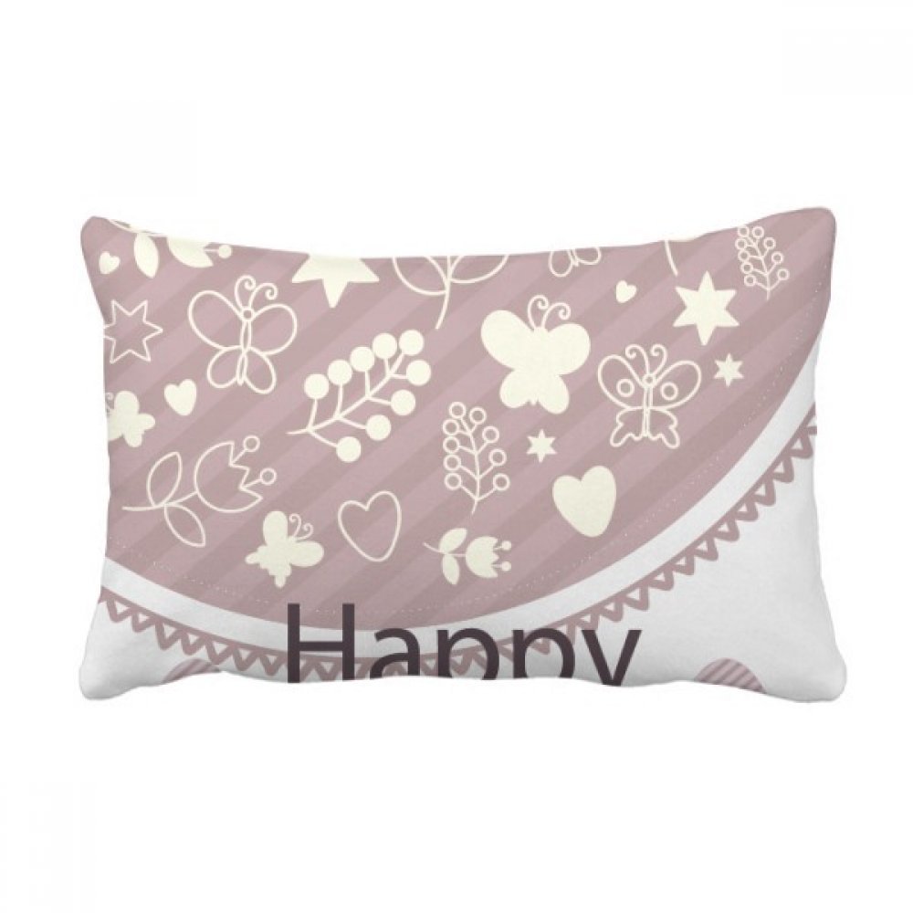 Coussin de Pâques violet oreiller lombaire multicolore 16x24 pouces pour canapé maison