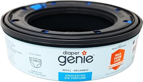 Playtex Diaper Genie - Recambios para cubos de pañales Diaper Genie - Capacidad para hasta 270 pañales