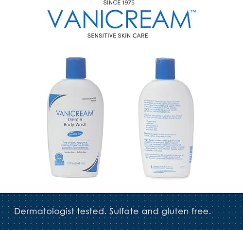 Miniatura 5 de Vanicream, Champú, fragancia, 12 onzas líquidas y jabón corporal suave, 12 onzas y limpiador facial suave con dispensador de bomba