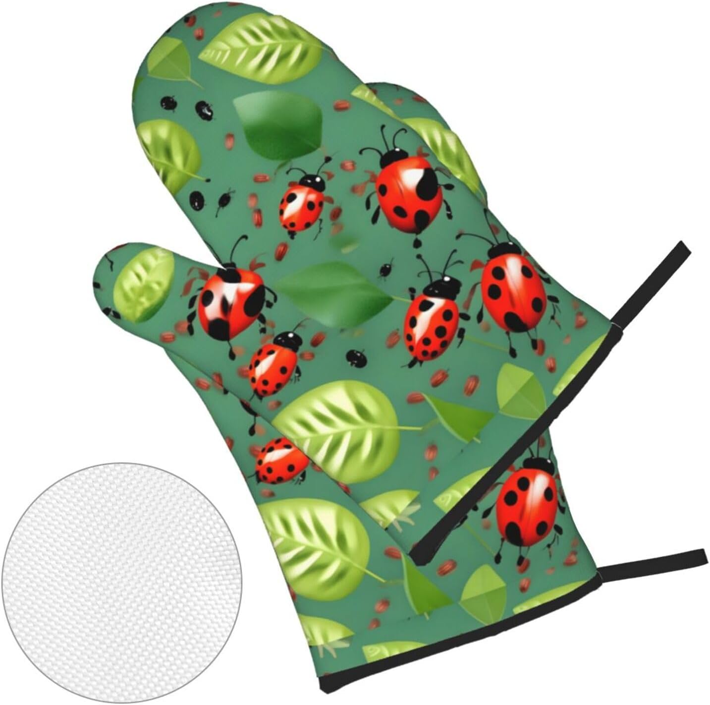 Leaves and Ladybugs Kitchen baking four piece set, fit for cooking and baking, oven, microwave, and outdoor barbecue