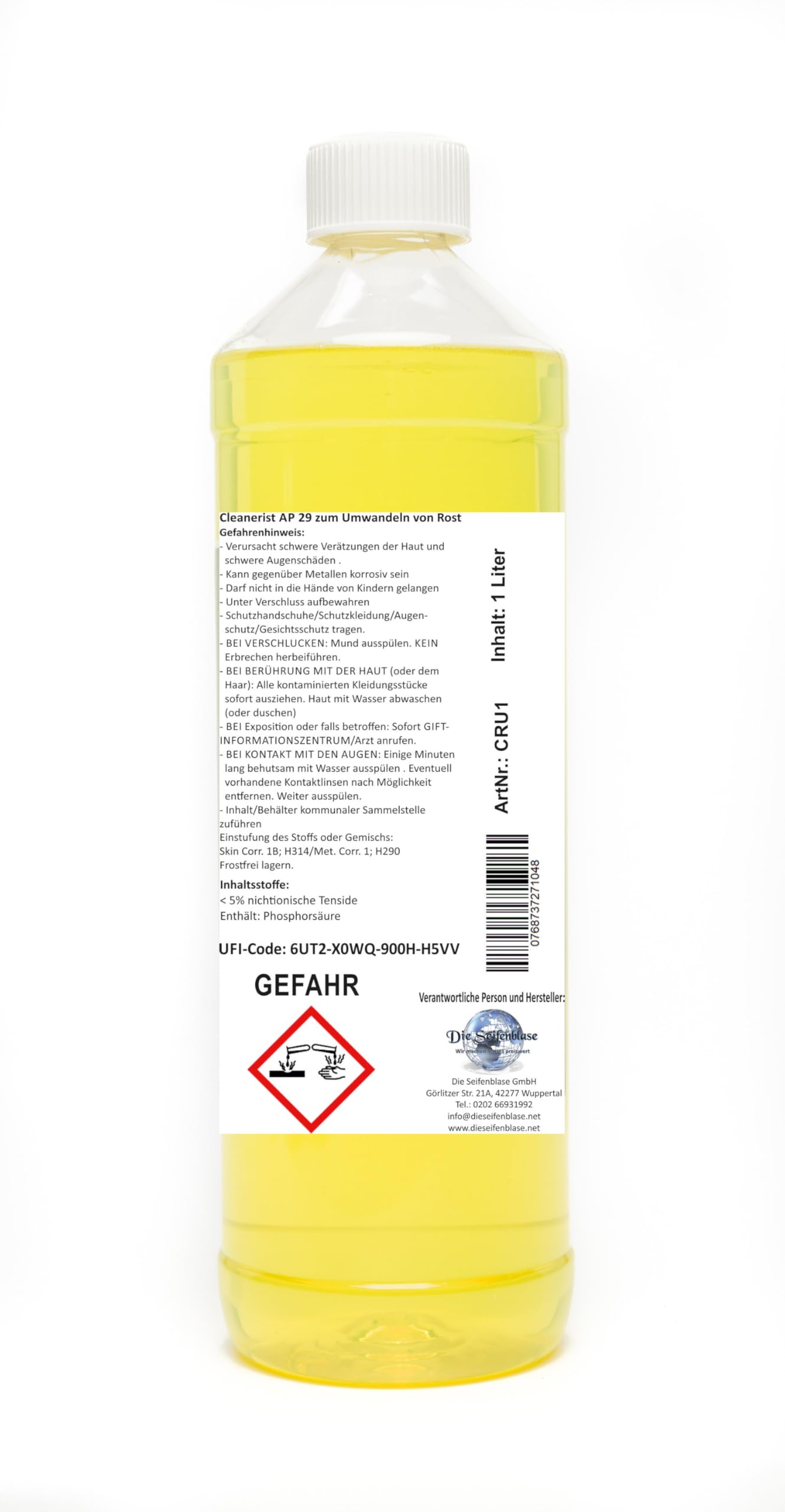 Cleanerist 2 x 5 liter roestomvormer met schenktuit, roestverwijderaar, roestbescherming, fosforzuur, roestoplosser