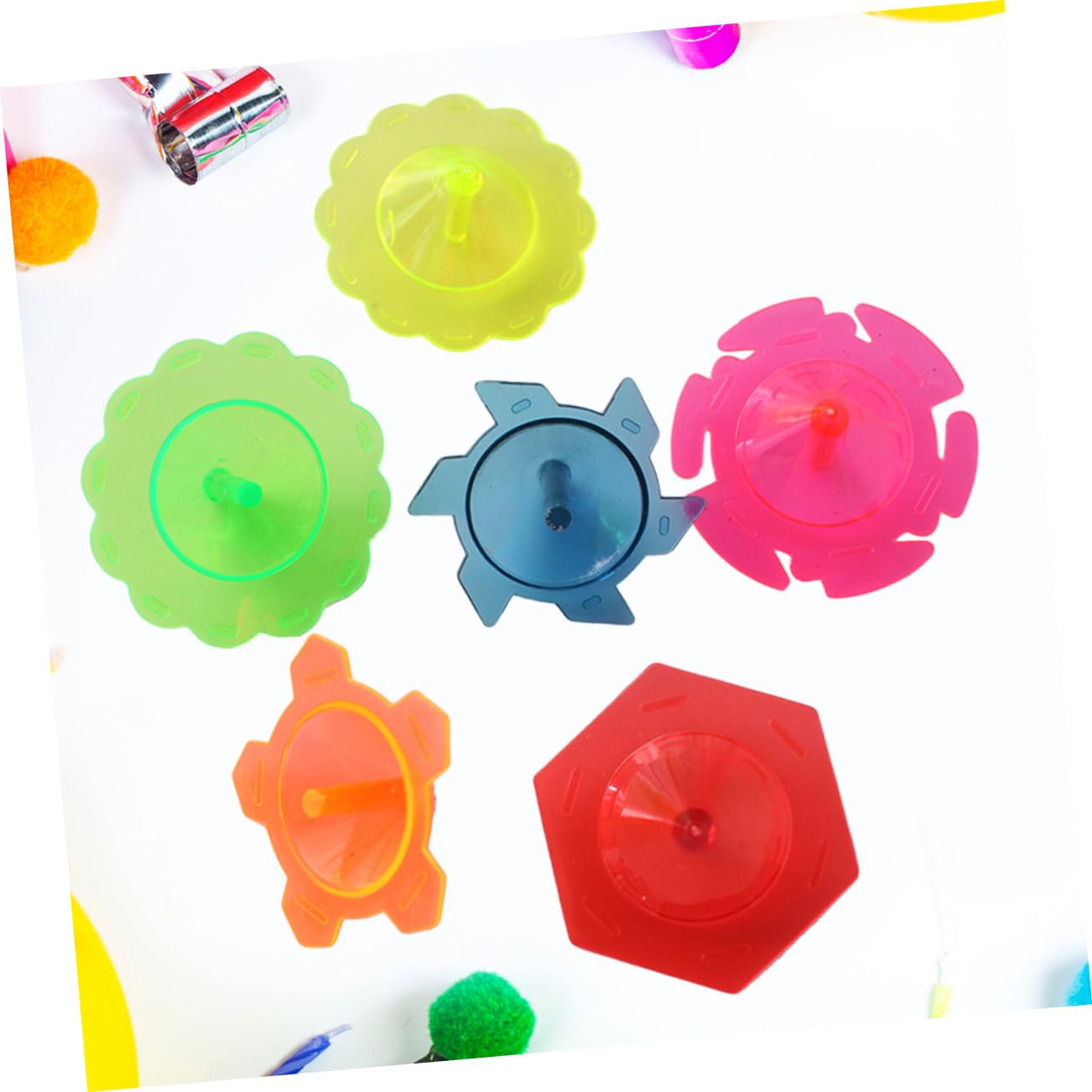 Abaodam 100 Pcs Boys and Girls Toys Plastic Spinning Tops Hand Twisting Fidget Toys for Children