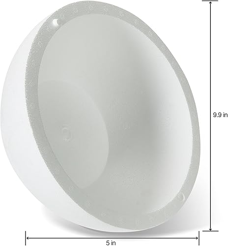 Miniatura 2 de FloraCraft SmoothFoam media bola hueca 4.9 pulgadas x 9.8 pulgadas blanco