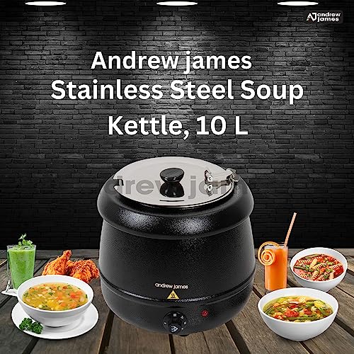 Image of Andrew James S.S 10 Liters Soup Kettle Commercial Use | Commercial for Industrial Use