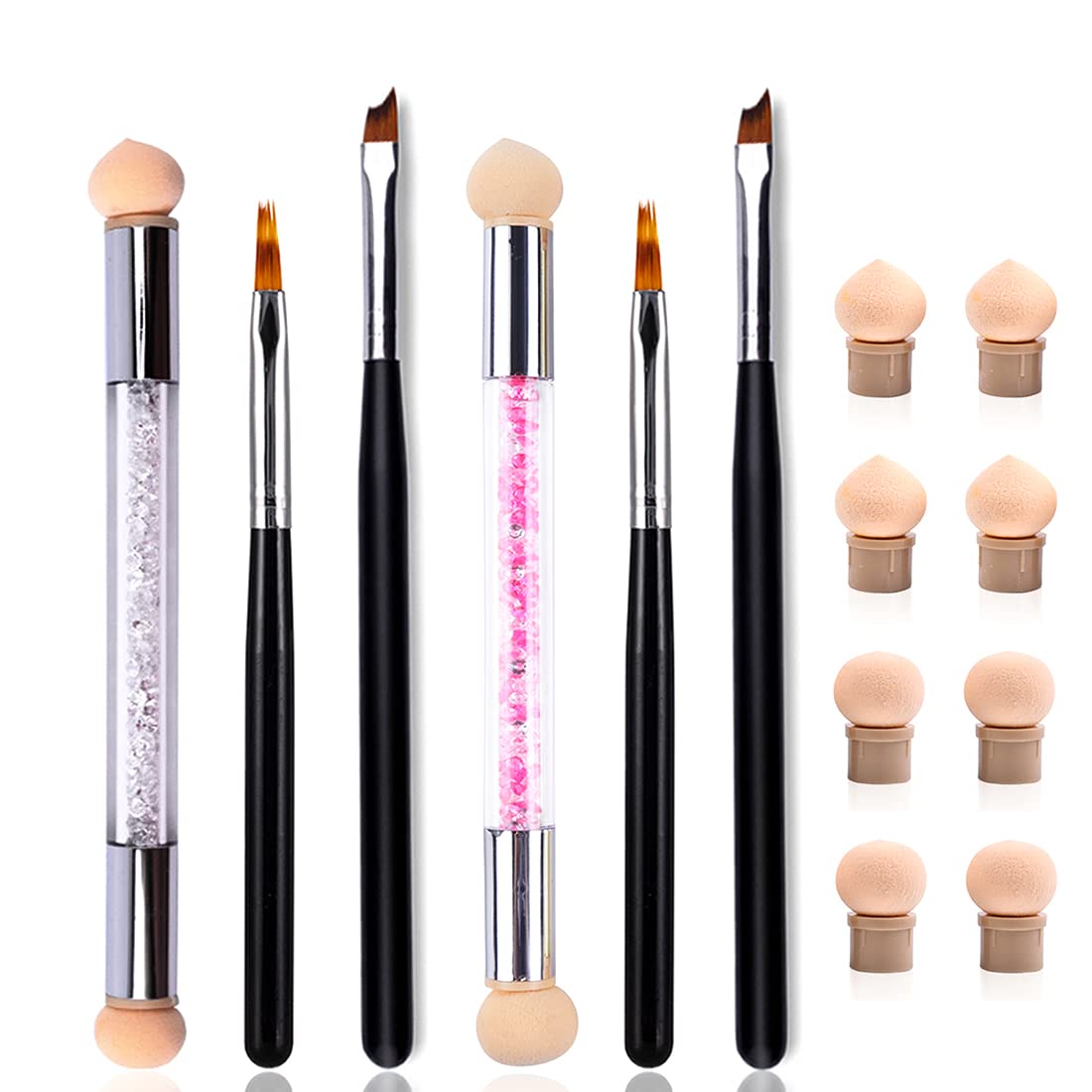 XEAOHESY 6pcs Ombre Nail Brushes Set French Tip Nail