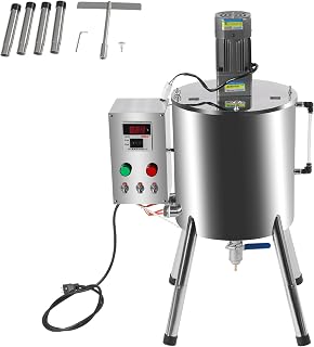 15L Stainless Steel Lipstick Filling Machine w/ Heater & Stirrer - 110V 120W Mixing Tank for Cosmetics, Candles, Ointments, Paste (YK-15L)