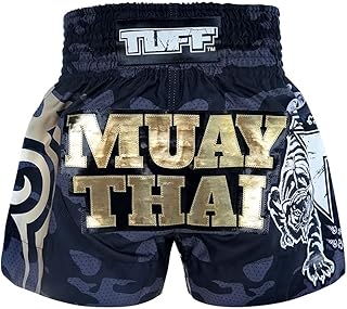 Tuff - Pantalones cortos deportivos para Muay Thai, boxeo, artes marciales, entrenamiento, gimnasio, ropa