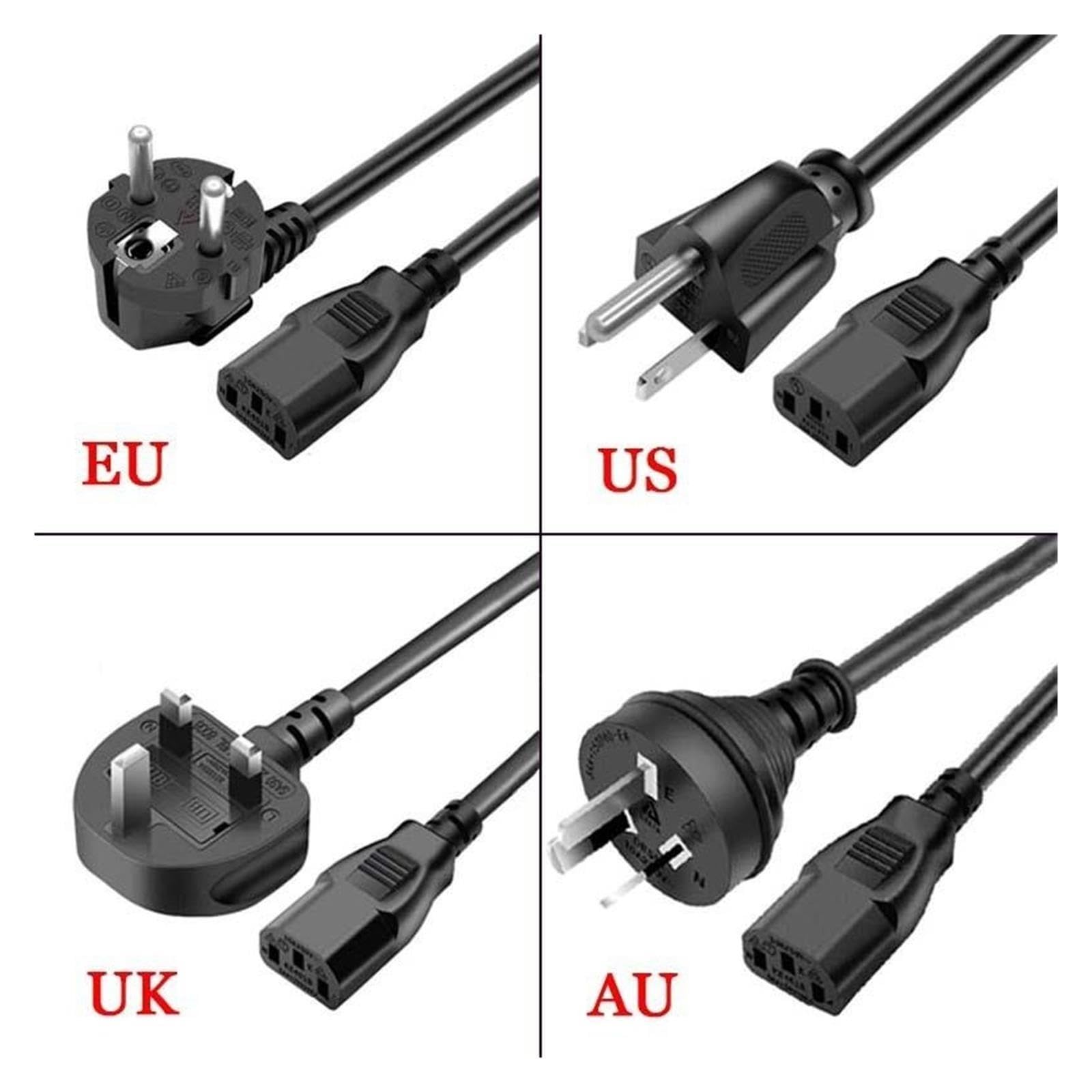 1,5 M 3 M 5 M AC Power Kabel 3 Zinken Stecker EU US AU UK C13 Lade Linie for TV Computer Drucker Laptop(AU SAA 3x2.5mm2,3M)