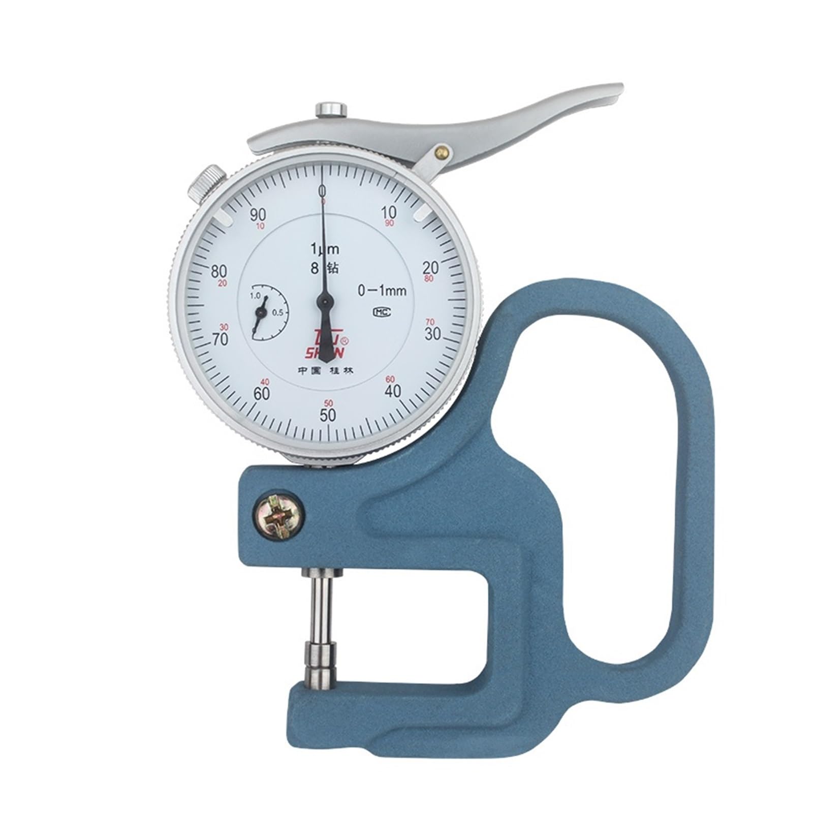 Mikrometr, 0-1mm 0.001mm miernik grubości folii 1mm mikron wybierania grubościomierz Tester x