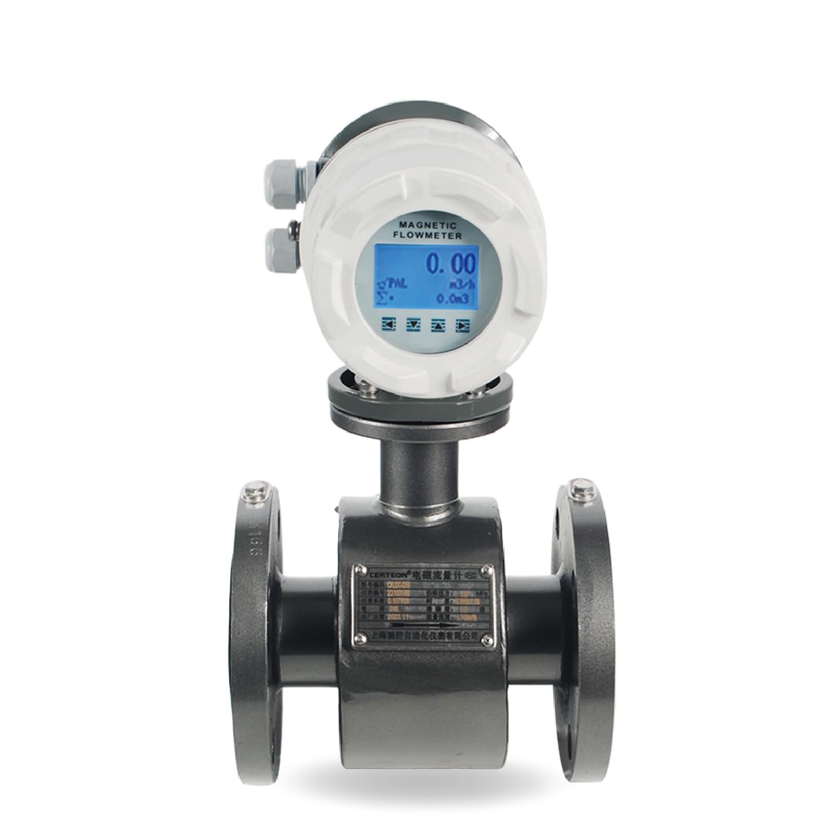 Caudalímetro electromagnético de tipo dividido IP68 for aguas residuales en tuberías de líquidos, medición digital inteligente de caudal industrial DN10-DN50 Fácil de controlar(DN15)