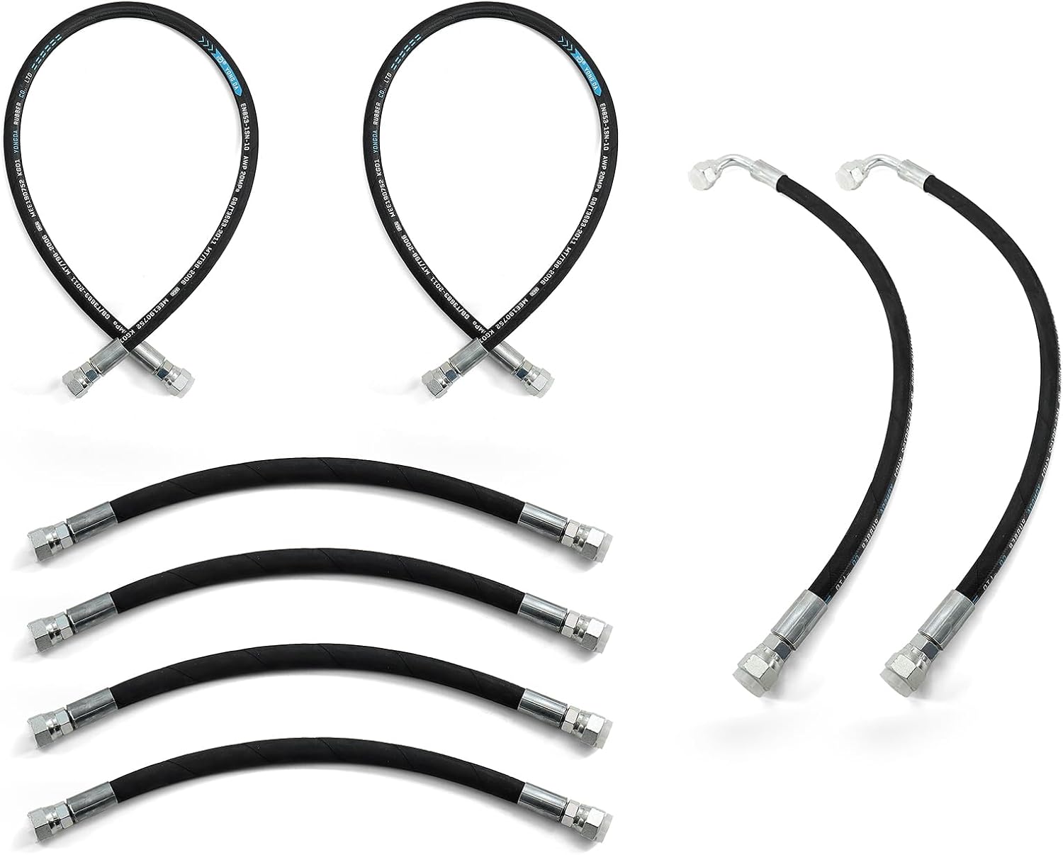 Front Loader Hydraulic Hoses Kit for Kubota LA350a LA401 LA402 LA402-1 7J303-76610 75535-66620 7J999-95562