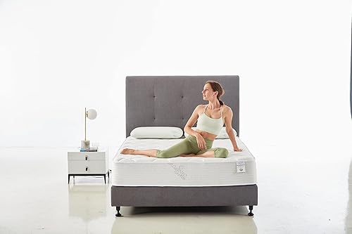 Miniatura 9 de Oliver & Smith - Colchón híbrido de espuma viscoelástica fresca de 10 pulgadas y resortes con funda transpirable, parte superior ajustada cómoda,